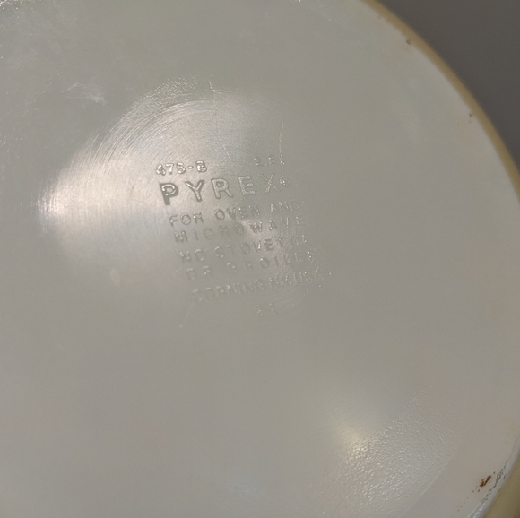 Vintage PYREX Homestead Pattern Casserole Dish | Blue and Tan 475-B 2.5 litres - Picture 8 of 9